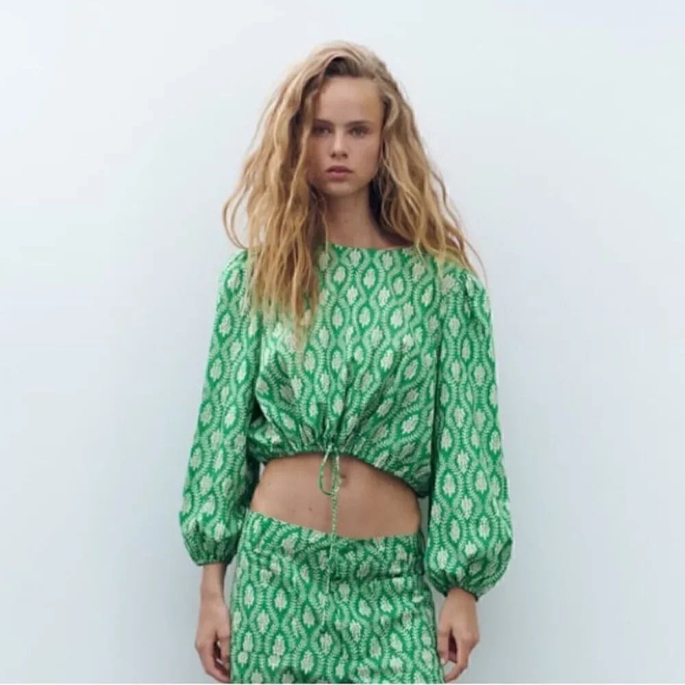 ZARA PRINTED COTTON TOP - Picture 5 of 8